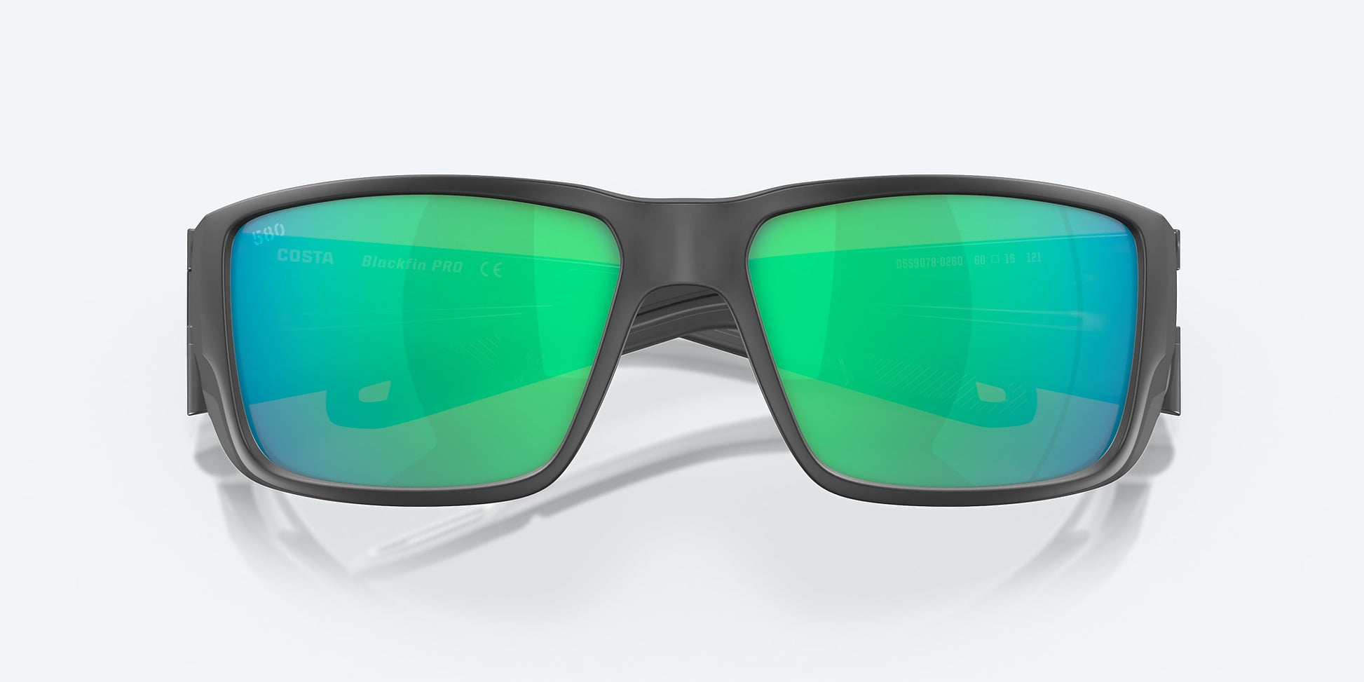 [Green Mirror Polarized Glass Lenses, Matte Black Frame]