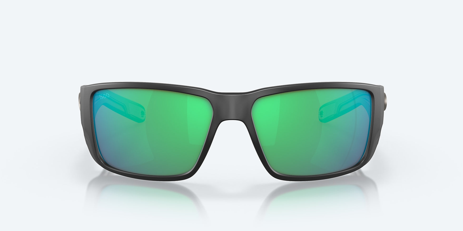 [Green Mirror Polarized Glass Lenses, Matte Black Frame]