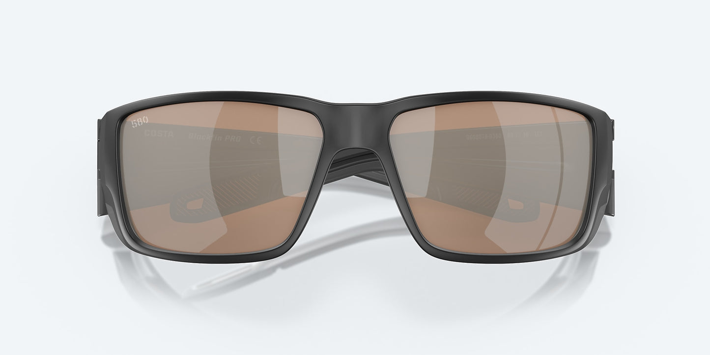[Copper Silver Mirror Polarized Glass Lenses, Matte Black Frame]