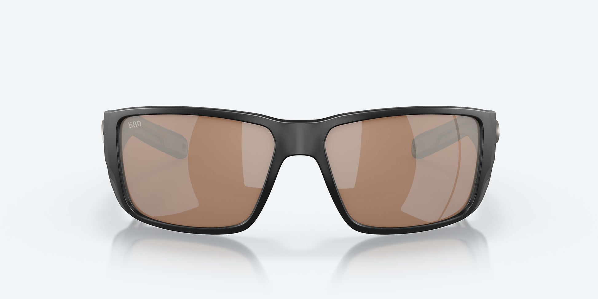 [Copper Silver Mirror Polarized Glass Lenses, Matte Black Frame]