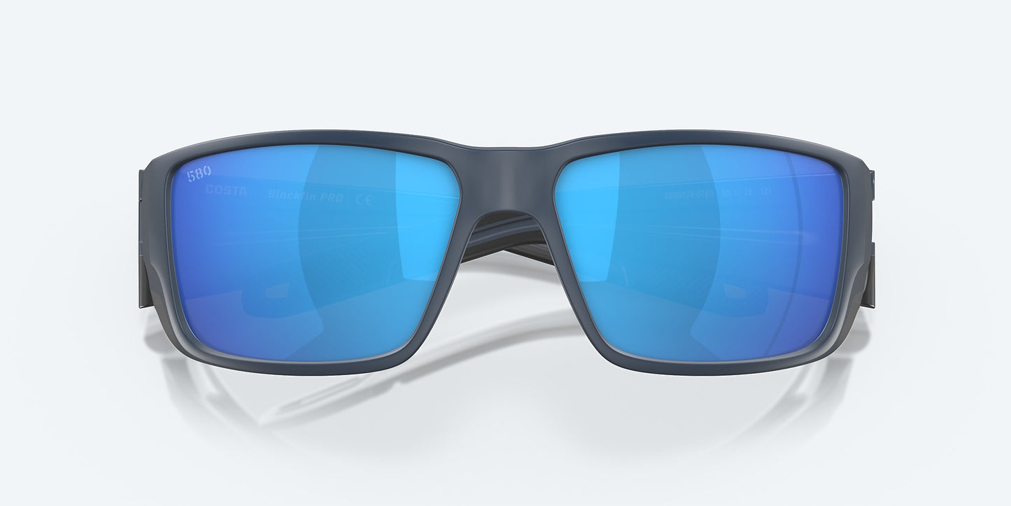 [Blue Mirror Polarized Glass Lenses, Midnight Blue Frame]