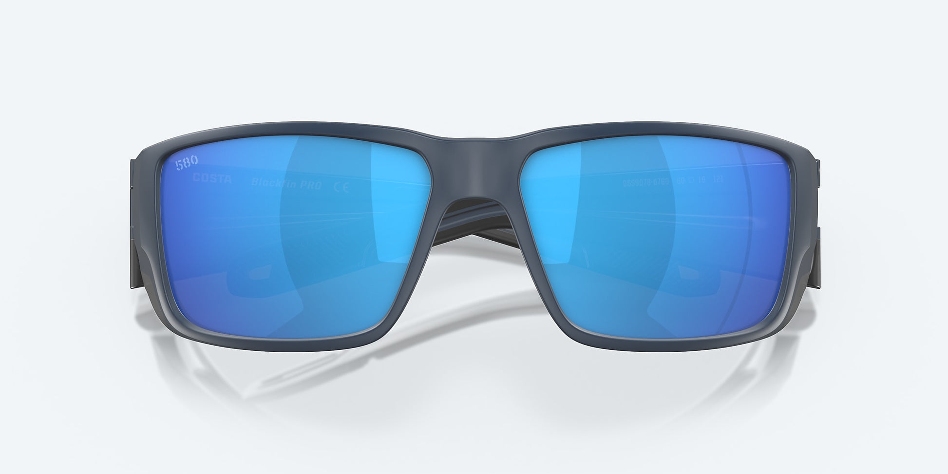[Blue Mirror Polarized Glass Lenses, Midnight Blue Frame]