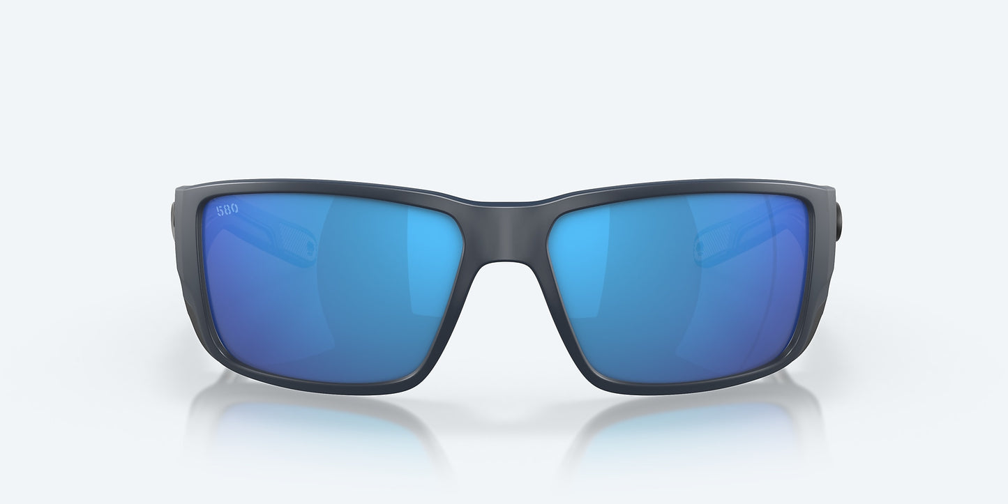 [Blue Mirror Polarized Glass Lenses, Midnight Blue Frame]