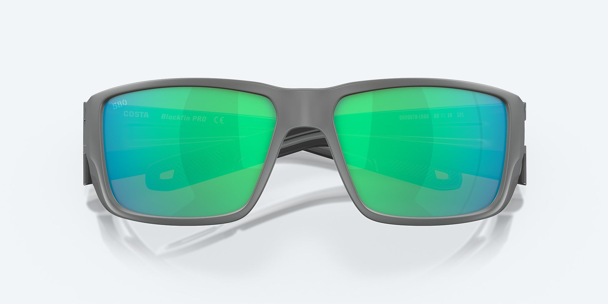 [Green Mirror Polarized Glass Lenses, Matte Gray Frame]