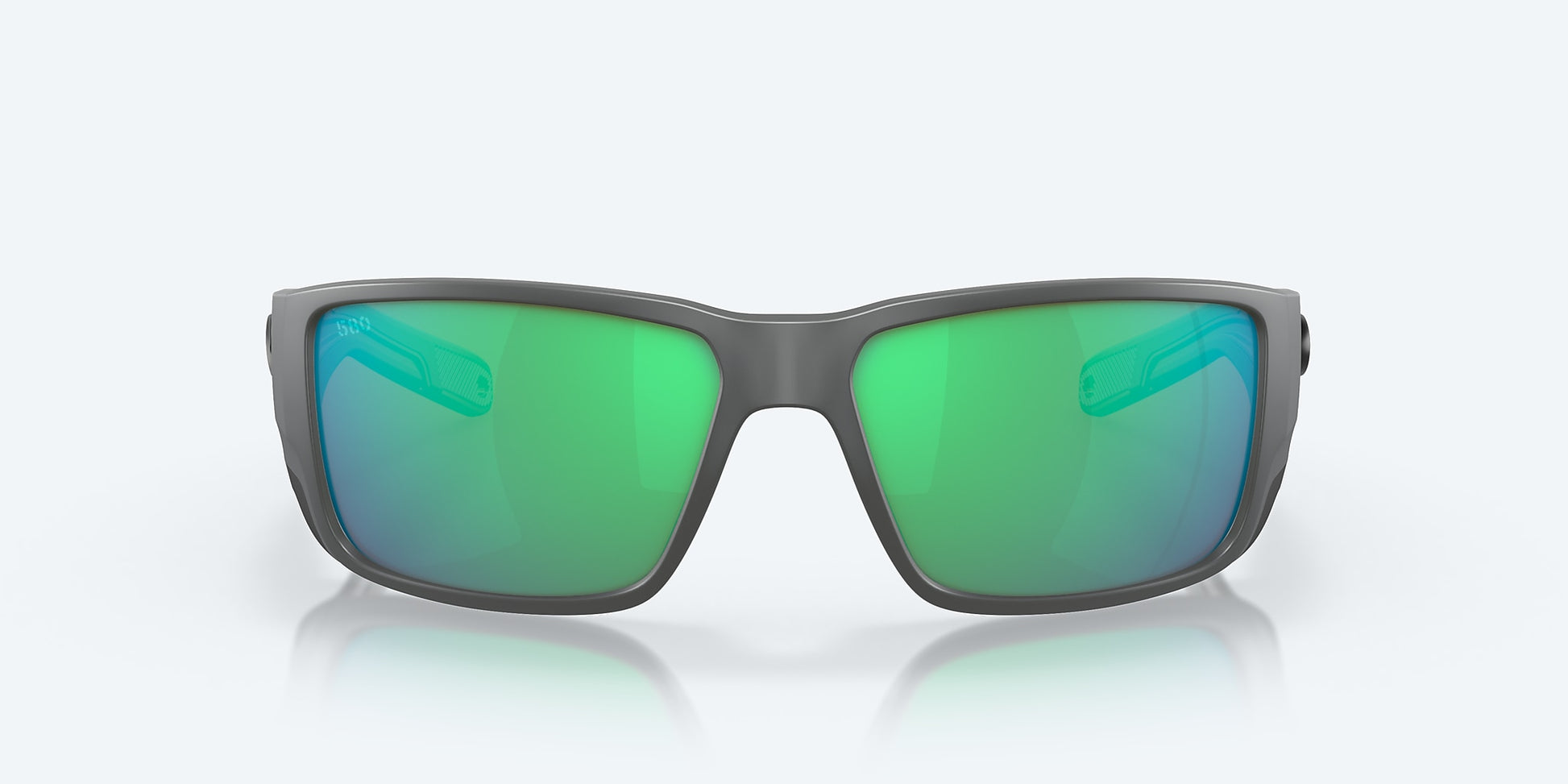 [Green Mirror Polarized Glass Lenses, Matte Gray Frame]