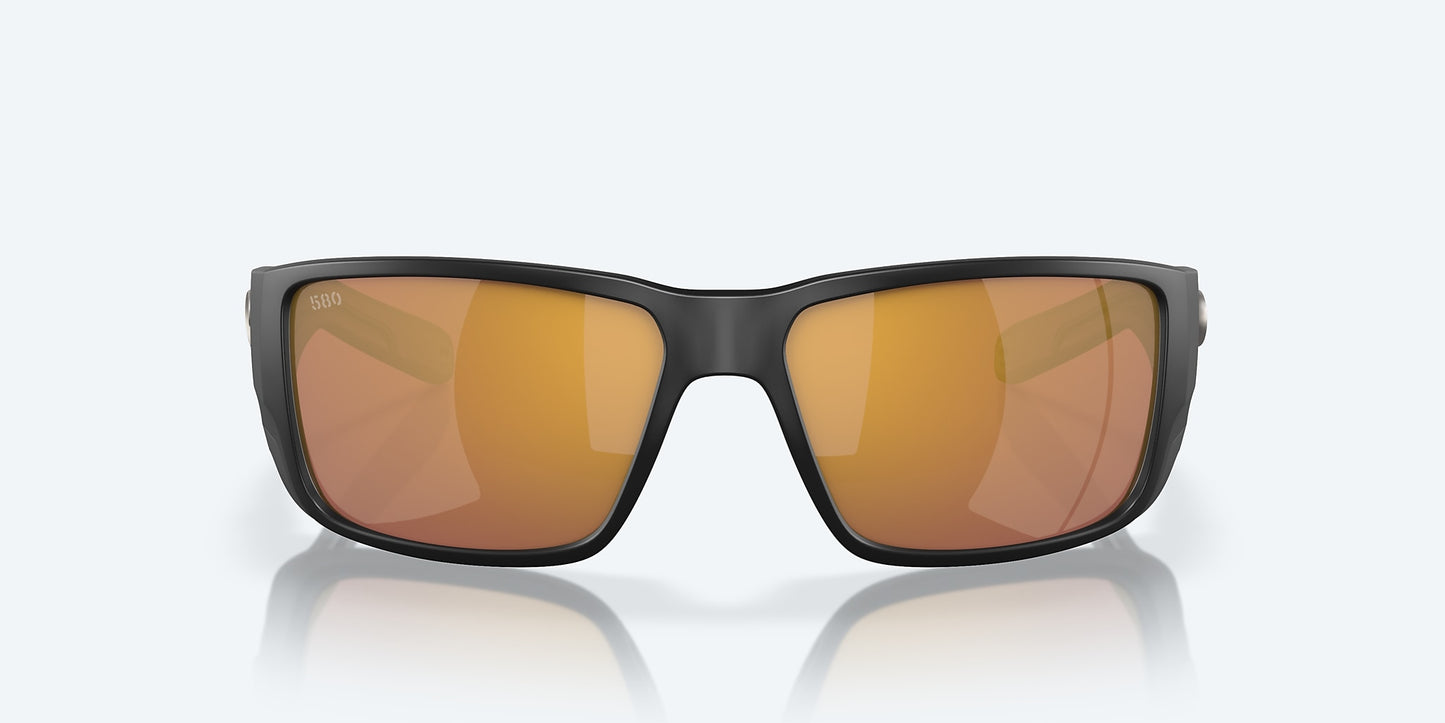 [Gold Mirror Polarized Glass Lenses, Matte Black Frame]