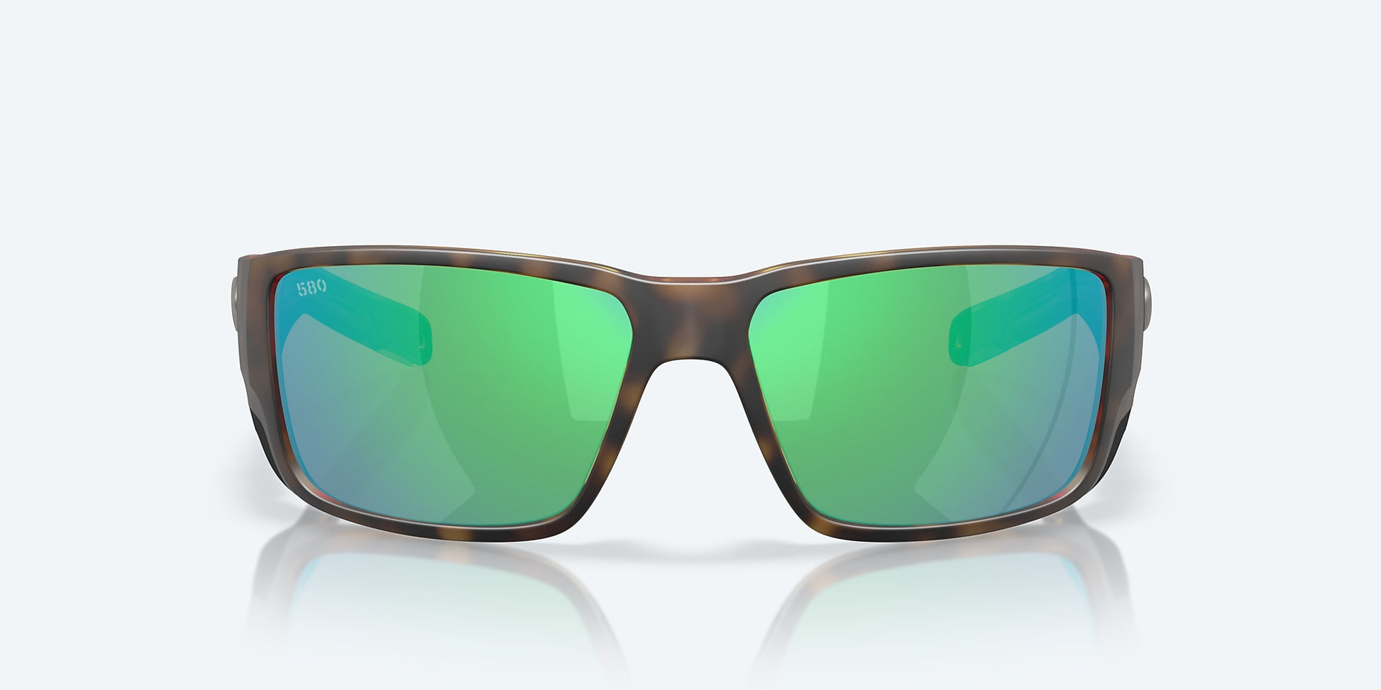 [Green Mirror Polarized Glass Lenses, Matte Tortoise Frame]
