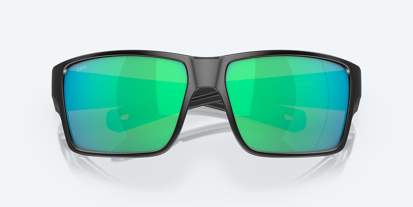 [Green Mirror Polarized Glass Lenses, Matte Black Frame]