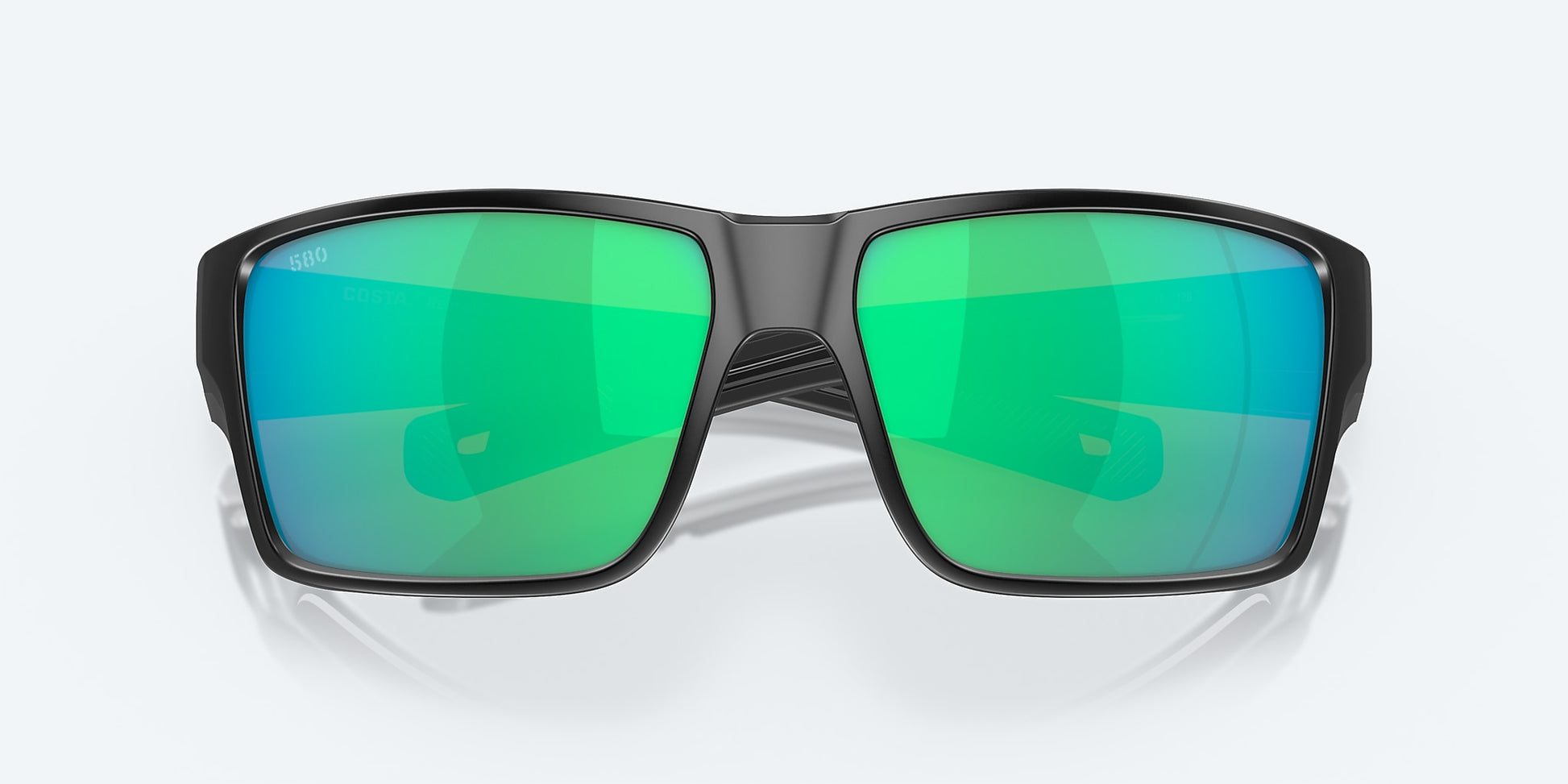 [Green Mirror Polarized Glass Lenses, Matte Black Frame]