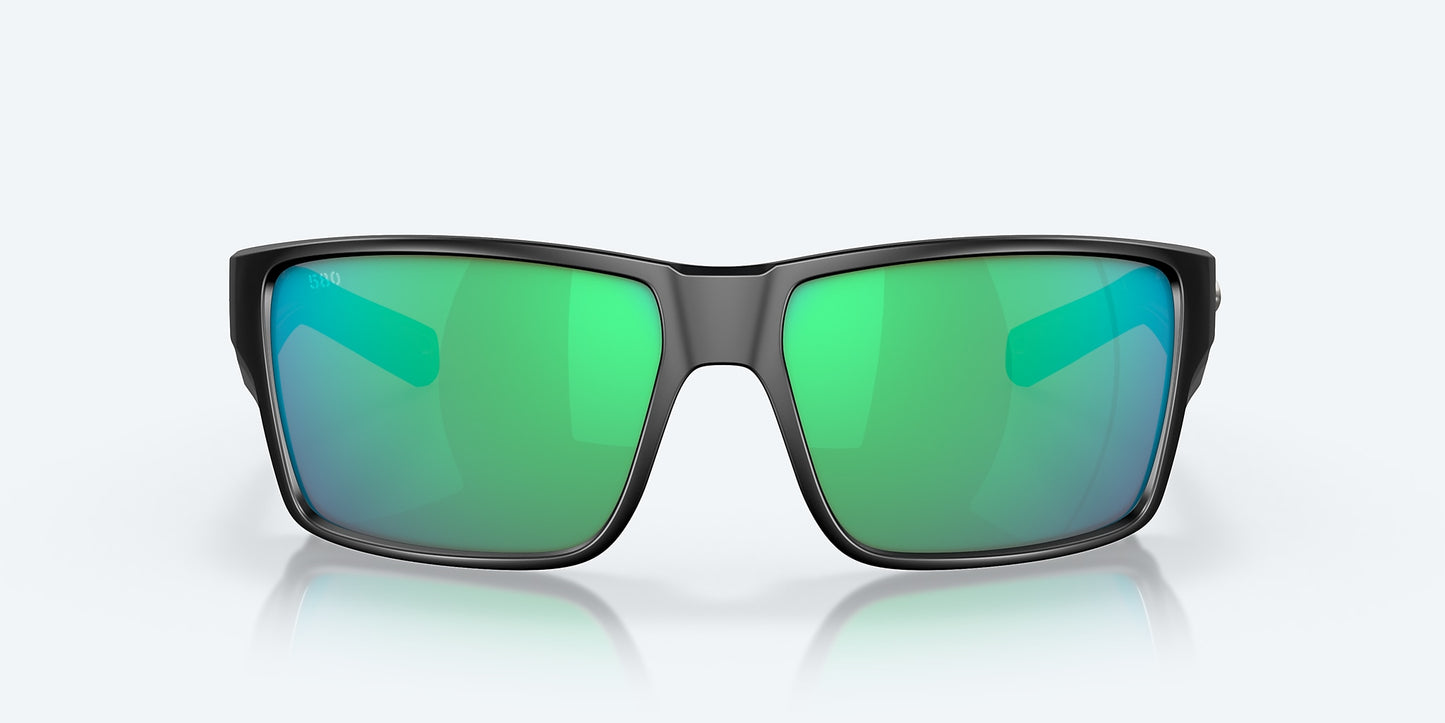 [Green Mirror Polarized Glass Lenses, Matte Black Frame]