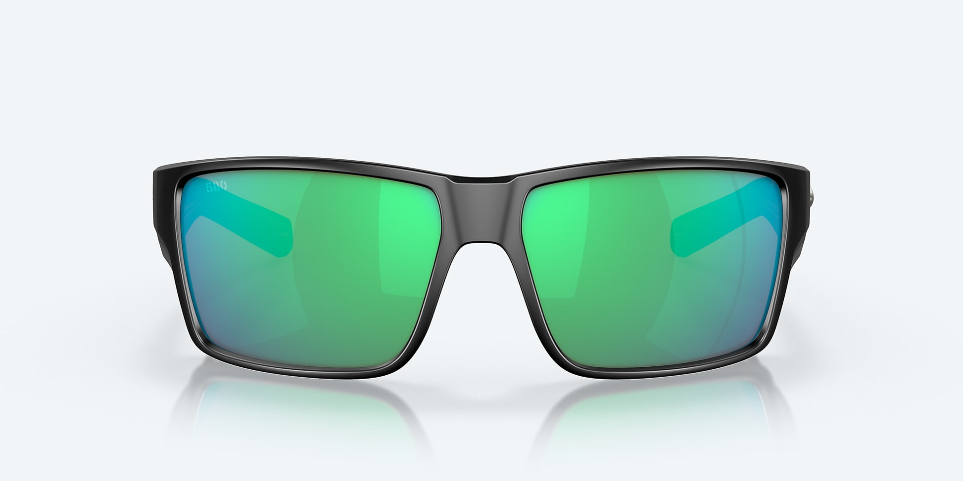 [Green Mirror Polarized Glass Lenses, Matte Black Frame]