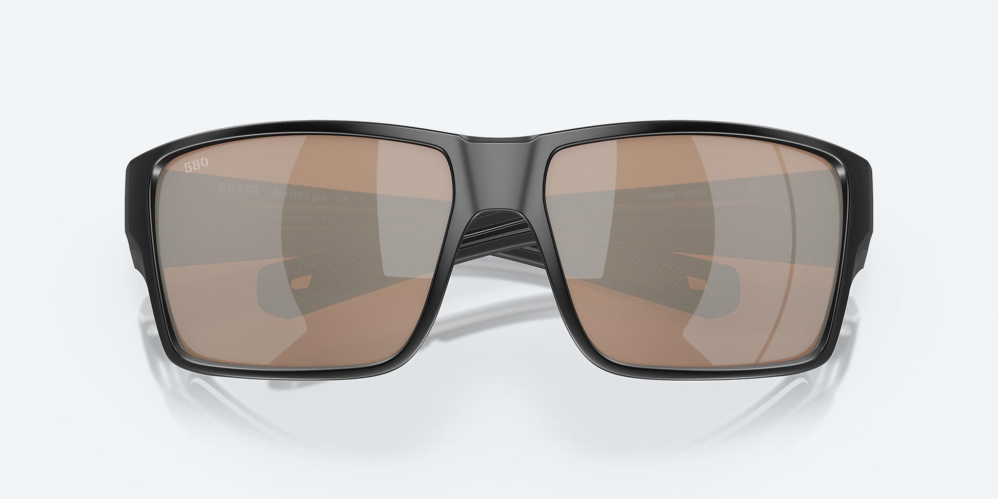 [Copper Silver Mirror Polarized Glass Lenses, Matte Black Frame]