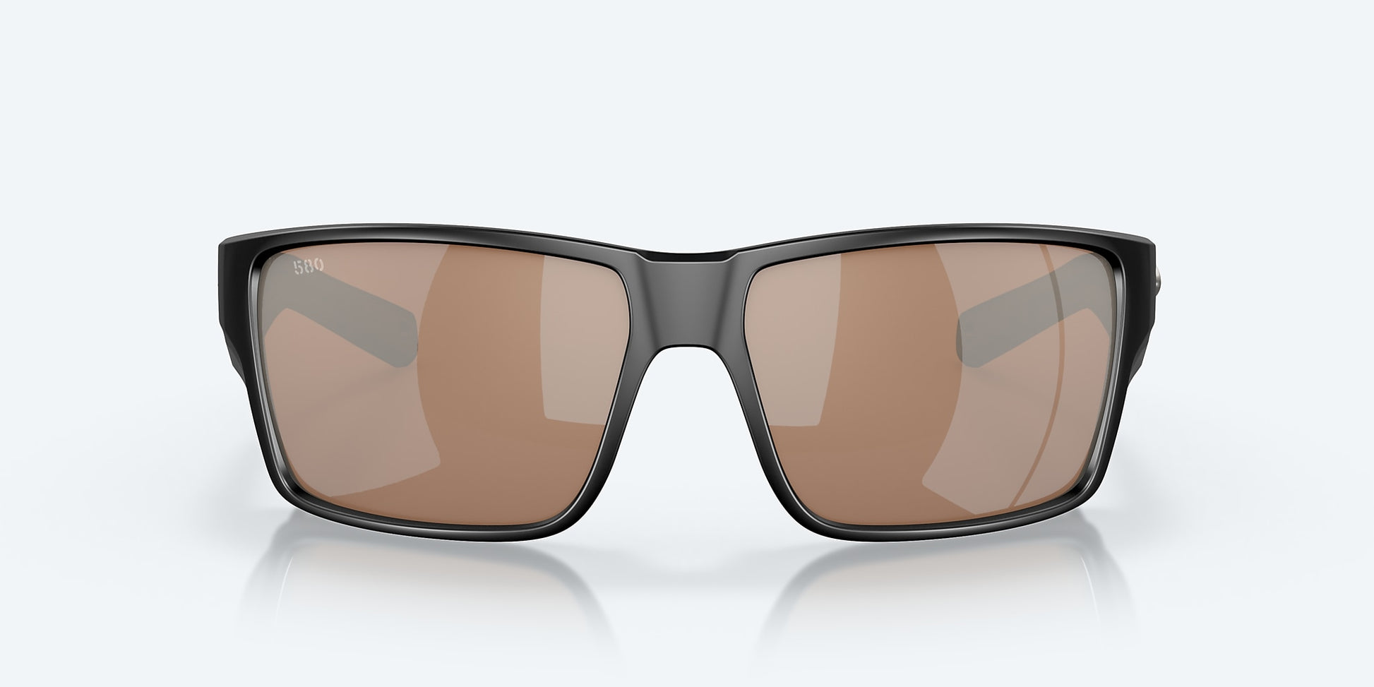 [Copper Silver Mirror Polarized Glass Lenses, Matte Black Frame]