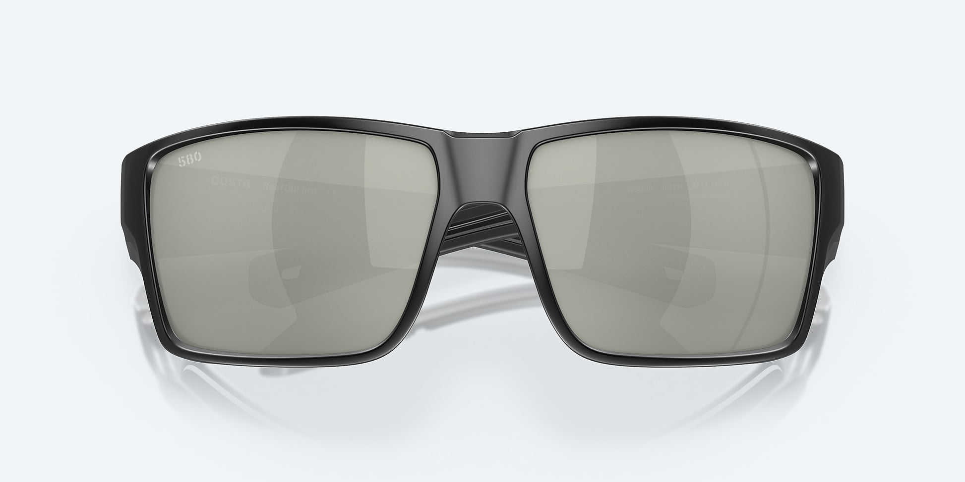 [Gray Silver Mirror Polarized Glass Lenses, Matte Black Frame]