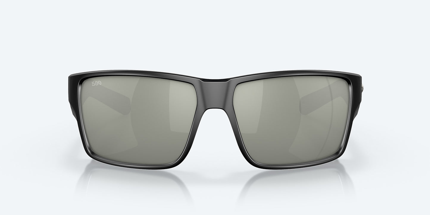 [Gray Silver Mirror Polarized Glass Lenses, Matte Black Frame]