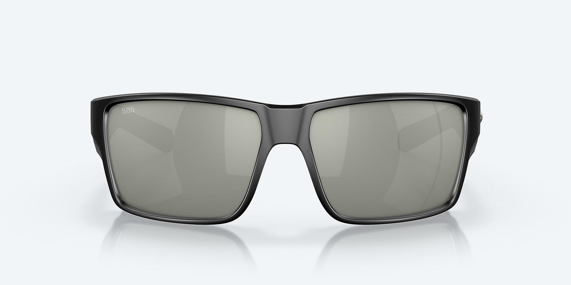 [Gray Silver Mirror Polarized Glass Lenses, Matte Black Frame]