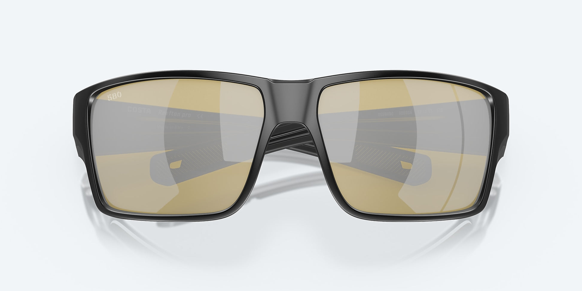 [Sunrise Silver Mirror Polarized Glass Lenses, Matte Black Frame]