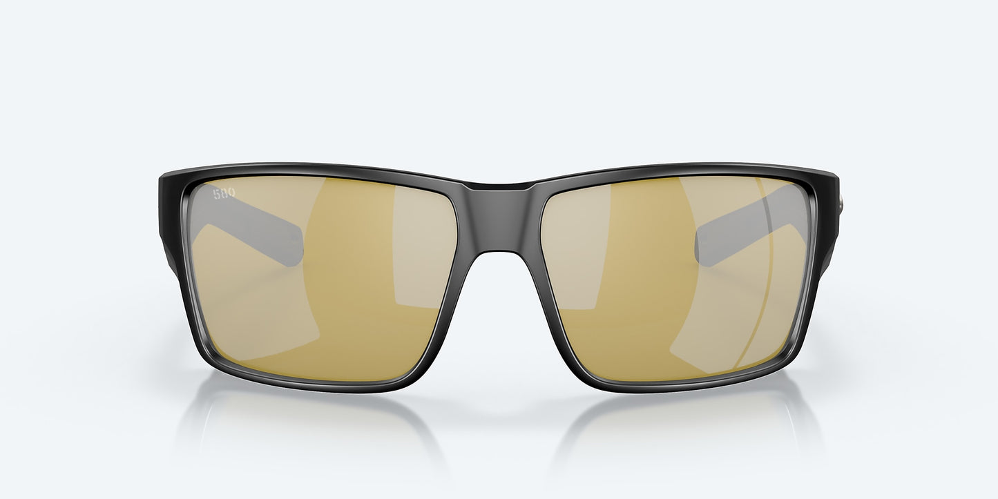 [Sunrise Silver Mirror Polarized Glass Lenses, Matte Black Frame]
