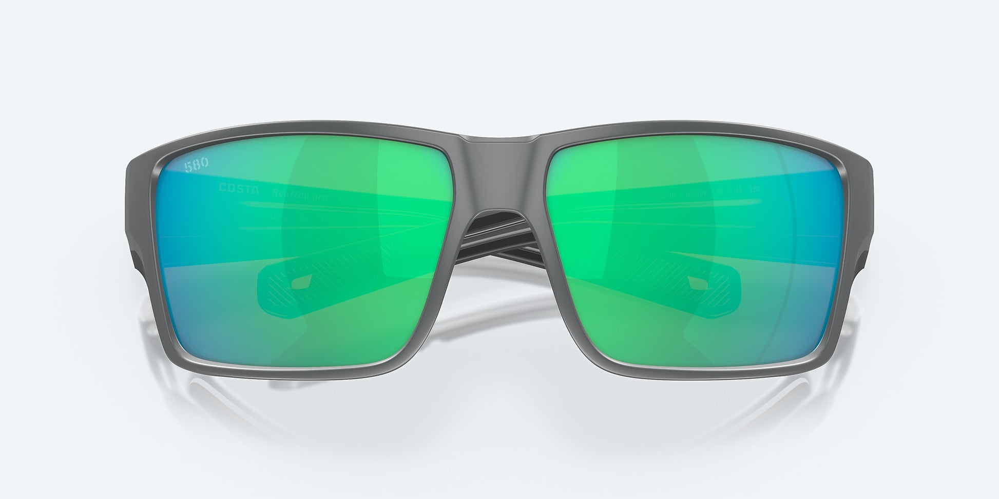 [Green Mirror Polarized Glass Lenses, Matte Gray Frame]