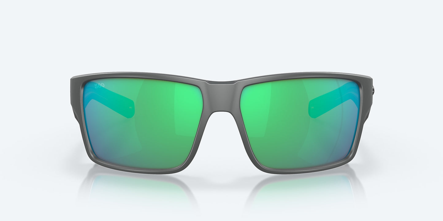 [Green Mirror Polarized Glass Lenses, Matte Gray Frame]