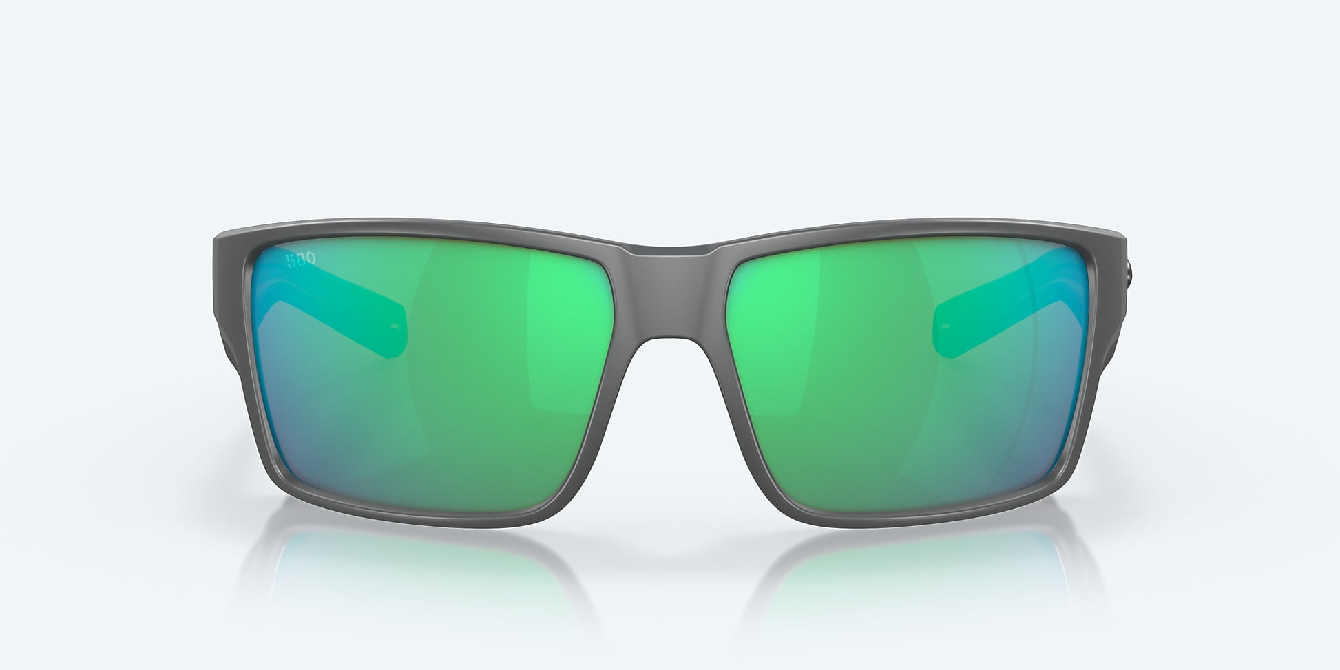 [Green Mirror Polarized Glass Lenses, Matte Gray Frame]