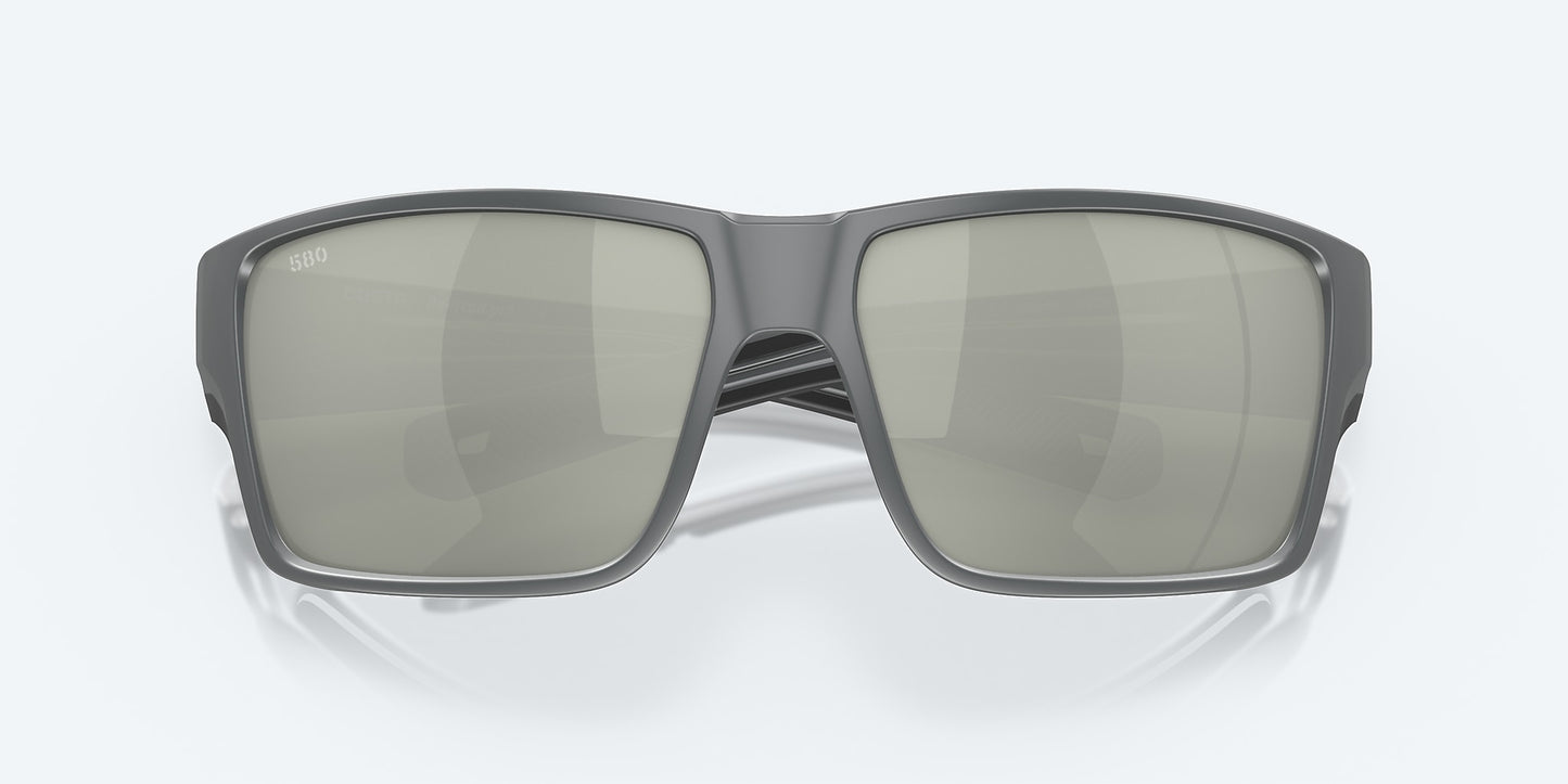 [Gray Silver Mirror Polarized Glass Lenses, Matte Gray Frame]