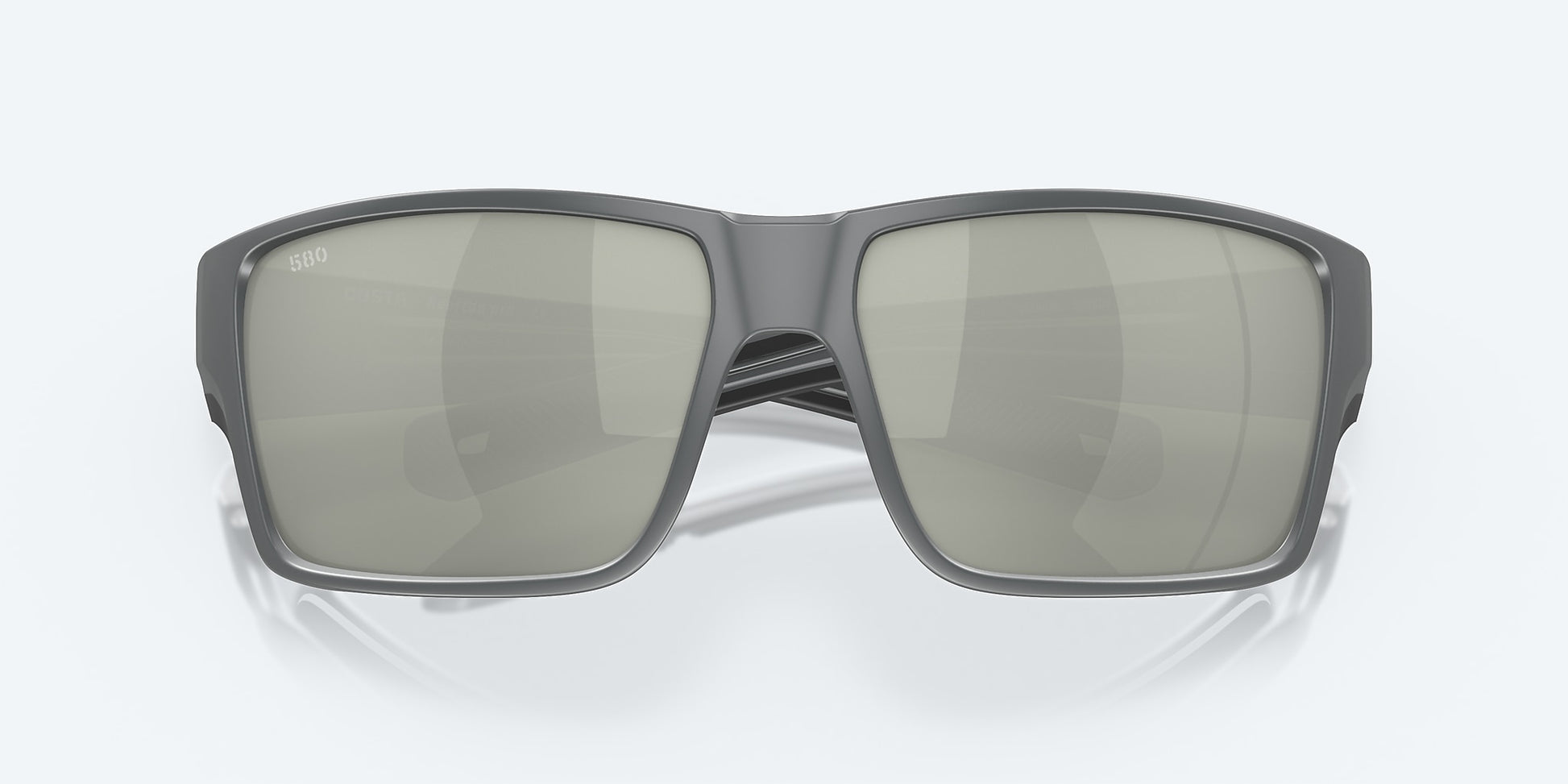 [Gray Silver Mirror Polarized Glass Lenses, Matte Gray Frame]