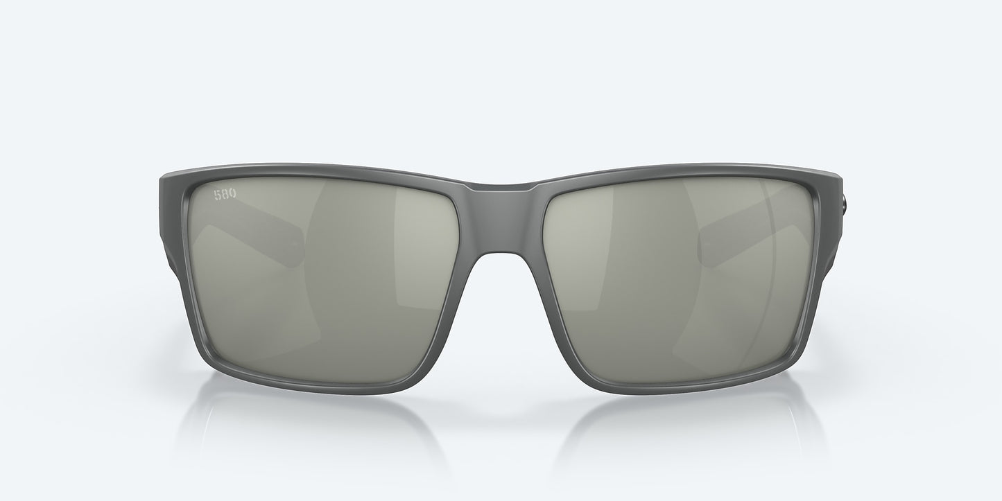 [Gray Silver Mirror Polarized Glass Lenses, Matte Gray Frame]