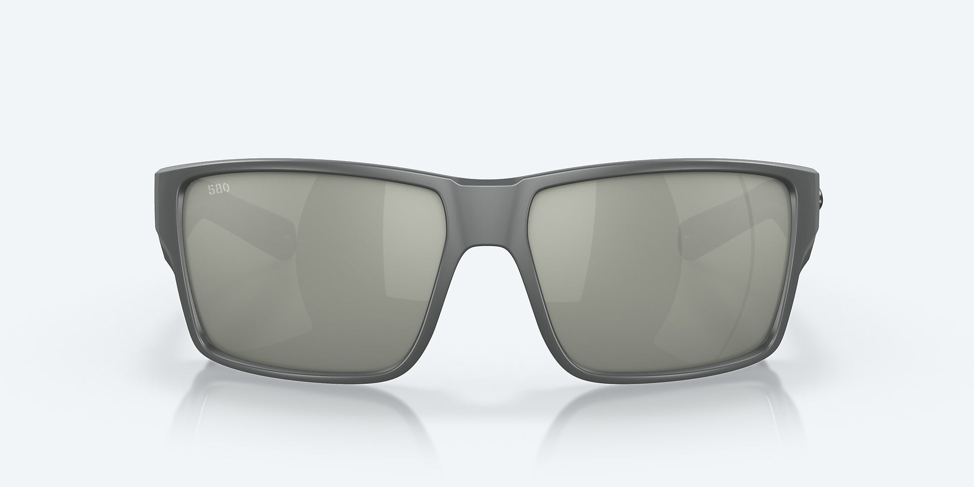 [Gray Silver Mirror Polarized Glass Lenses, Matte Gray Frame]