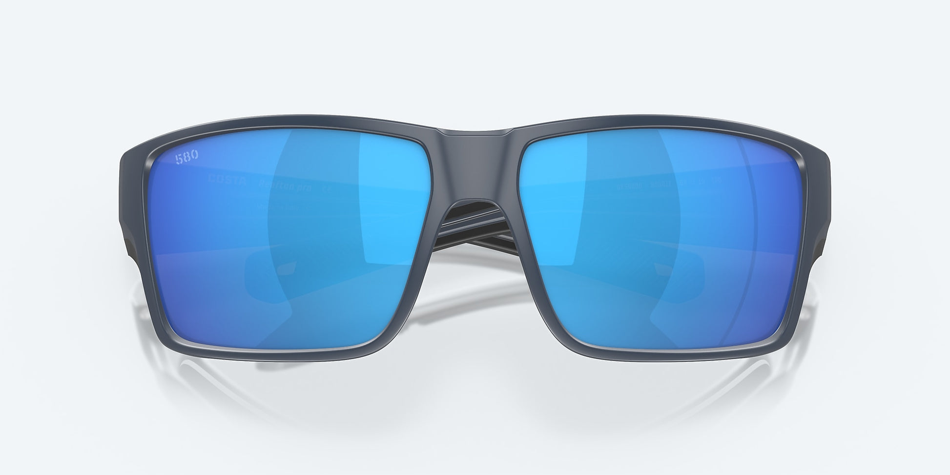 [Blue Mirror Polarized Glass Lenses, Matte Midnight Blue Frame]