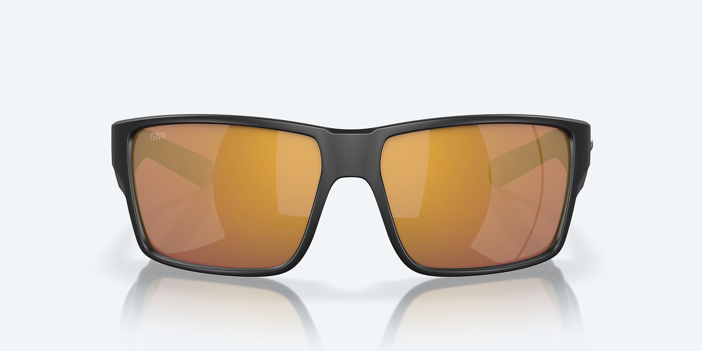 [Gold Mirror Polarized Glass Lenses, Matte Black Frame]