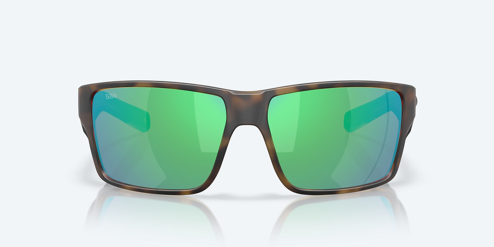 [Green Mirror Polarized Glass Lenses, Matte Tortoise Frame]