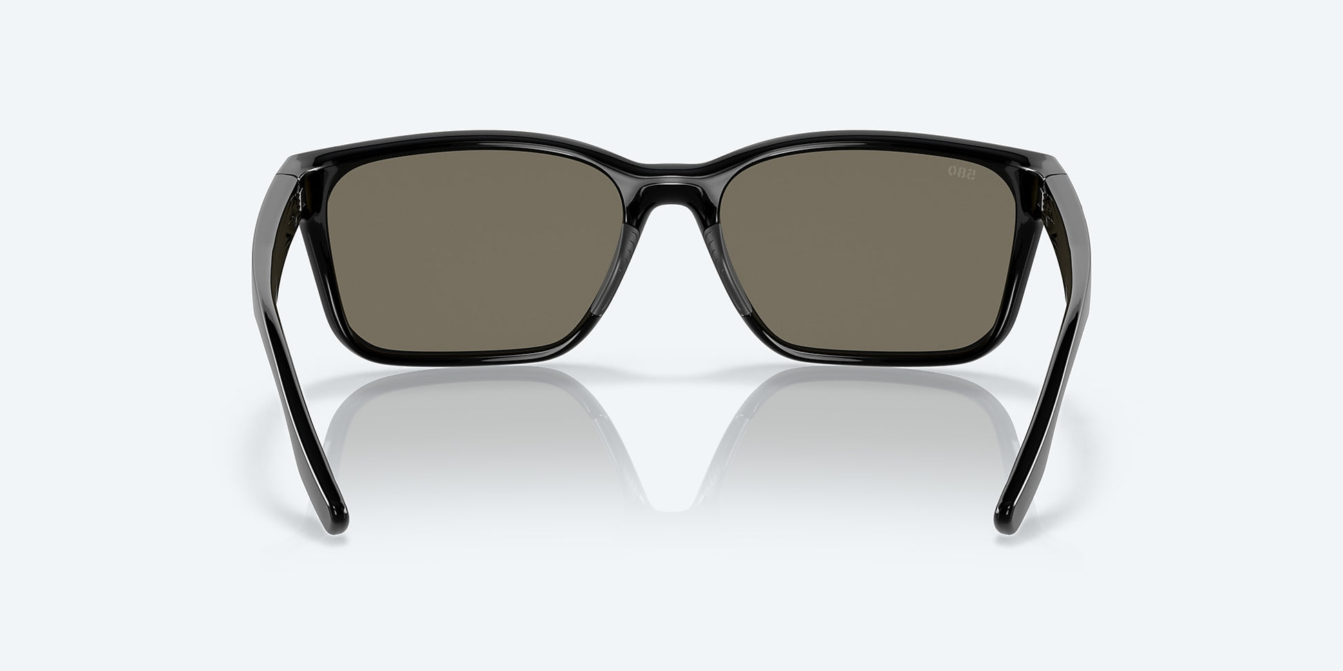 [Blue Mirror Polarized Glass Lenses, Black Frame]