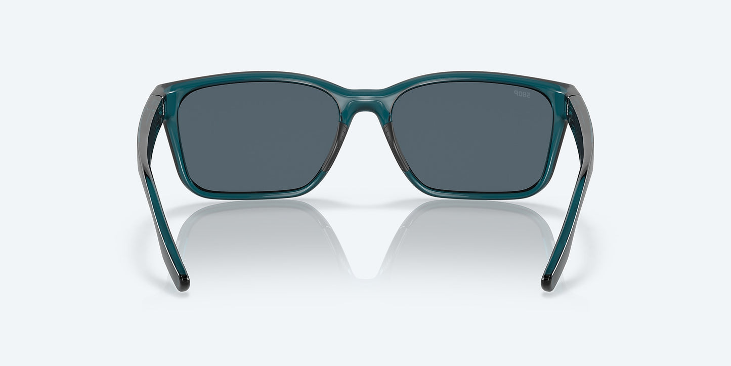 [Gray Silver Mirror Polarized Polycarbonate Lenses, Teal Frame]