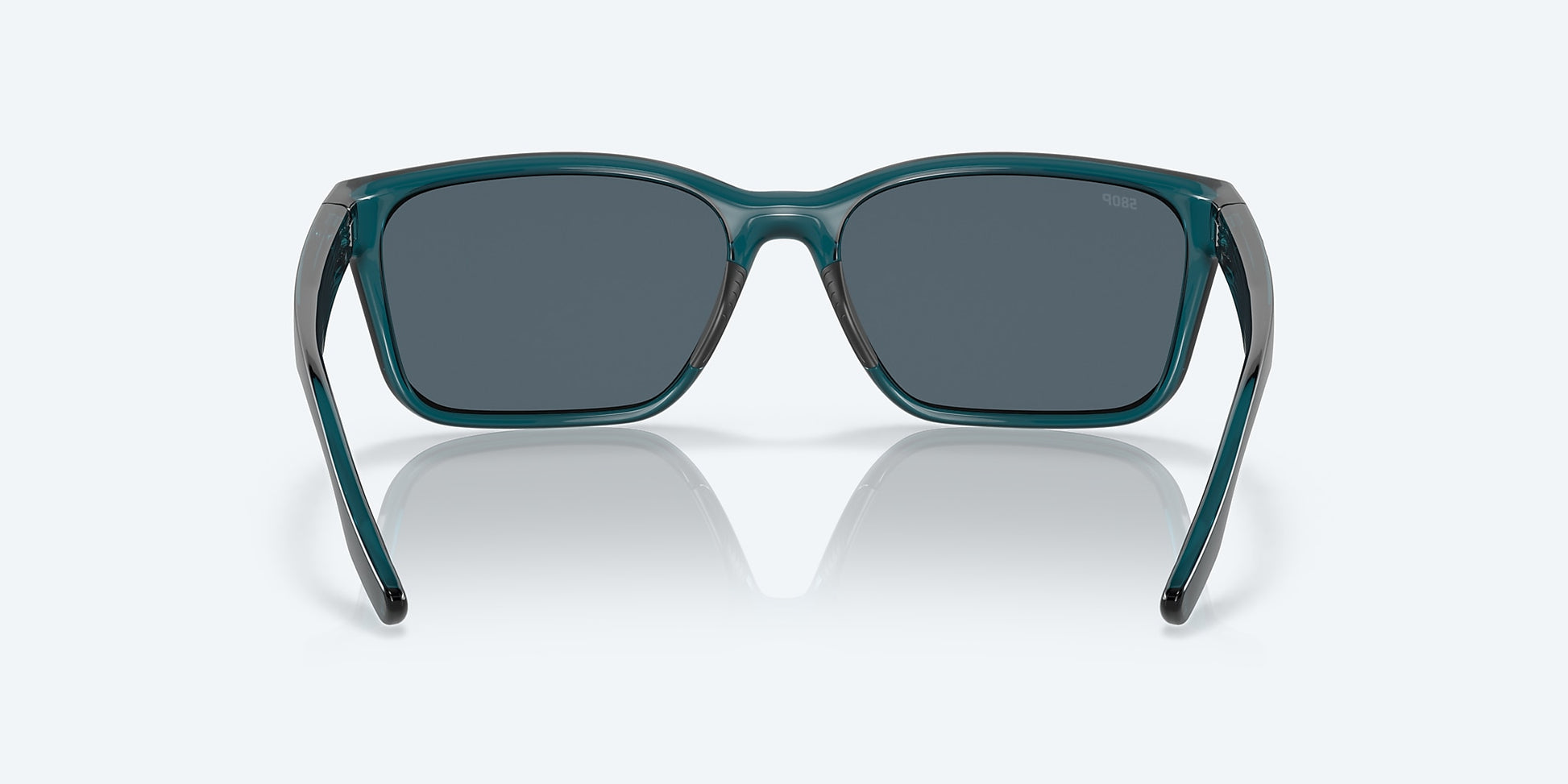 [Gray Silver Mirror Polarized Polycarbonate Lenses, Teal Frame]