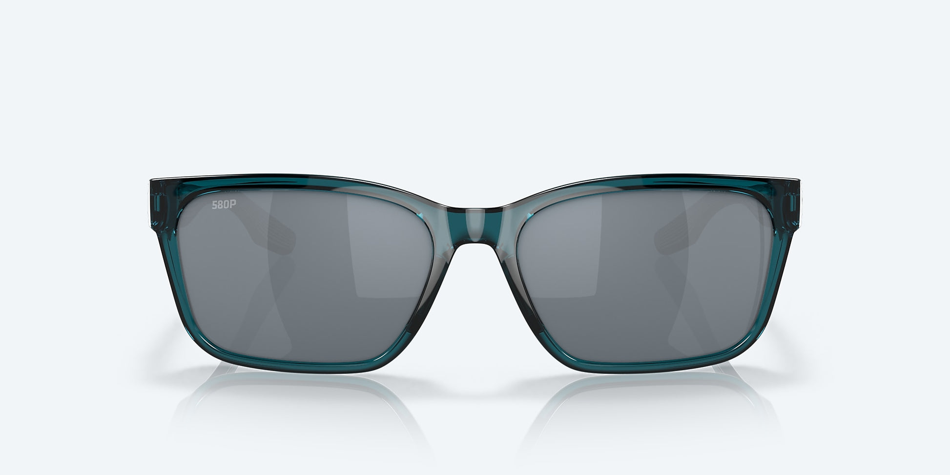 [Gray Silver Mirror Polarized Polycarbonate Lenses, Teal Frame]