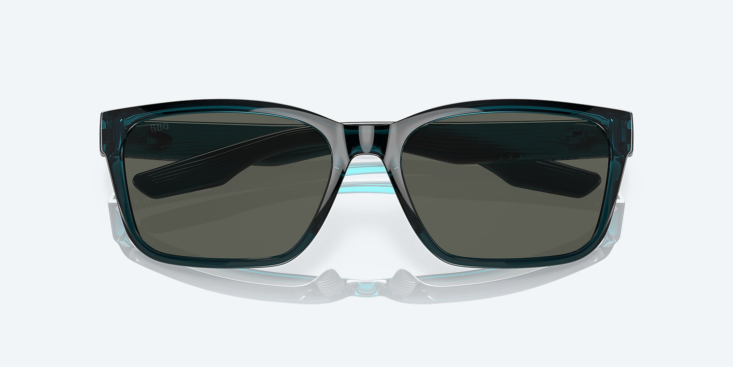 [Gray Polarized Glass Lenses, Teal Frame]