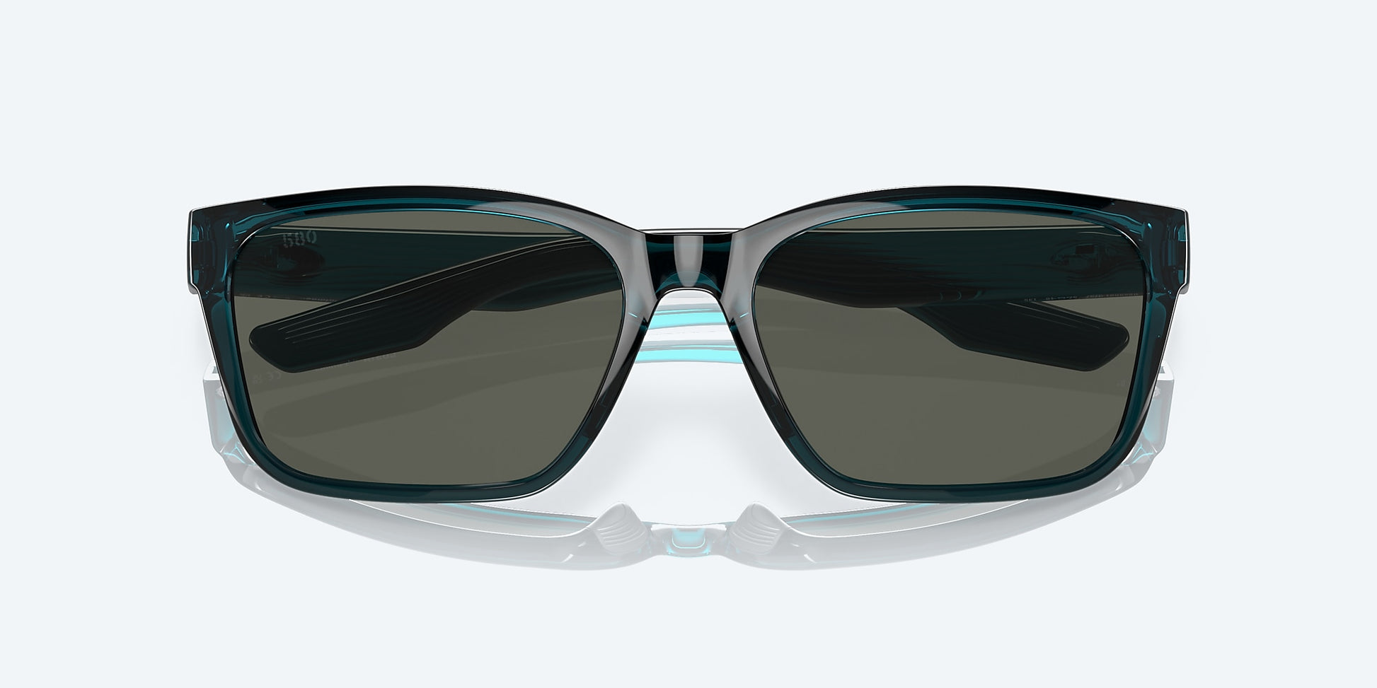 [Gray Polarized Glass Lenses, Teal Frame]