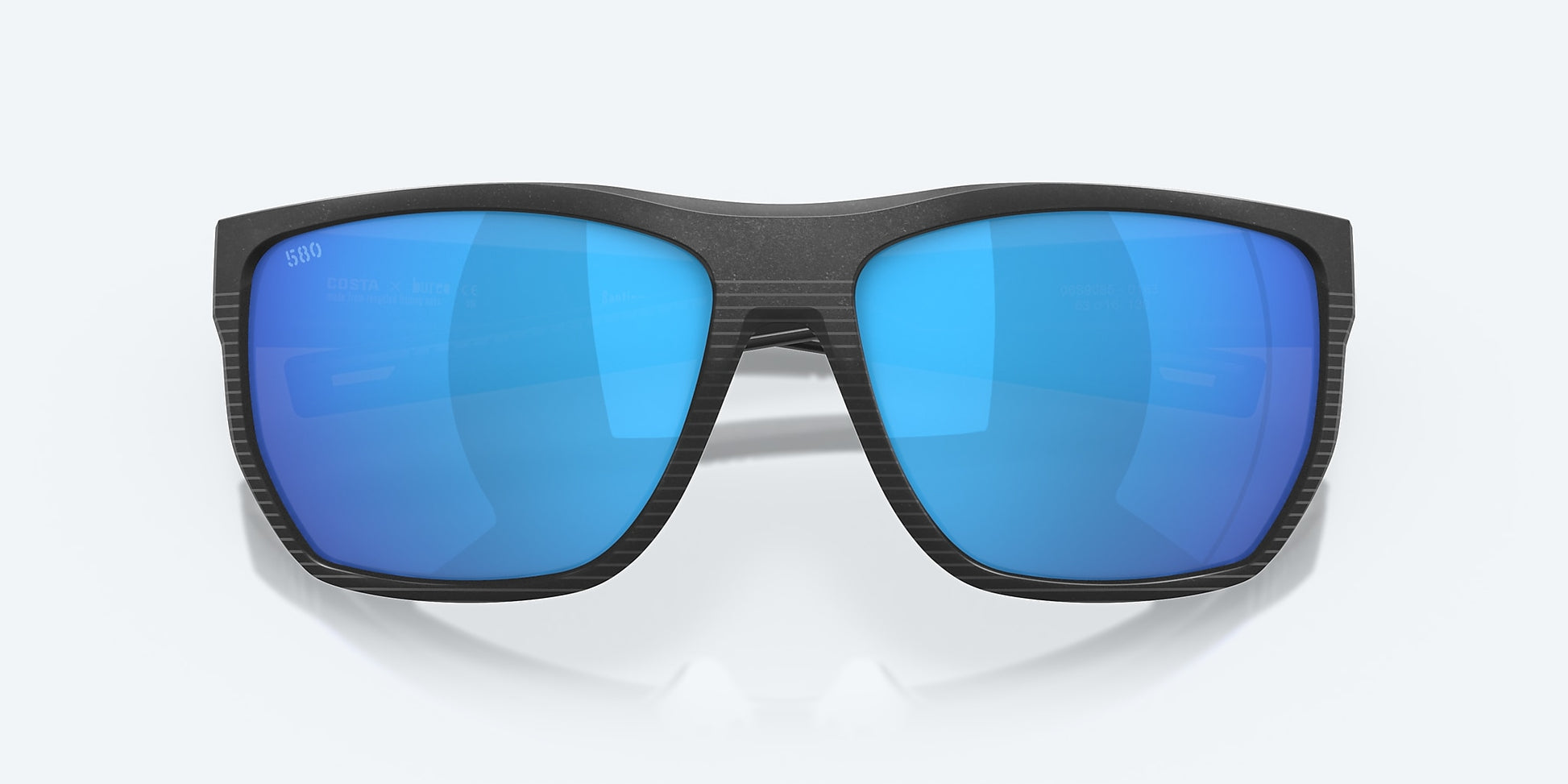 [Blue Mirror Polarized Glass Lenses, Net Black Frame]