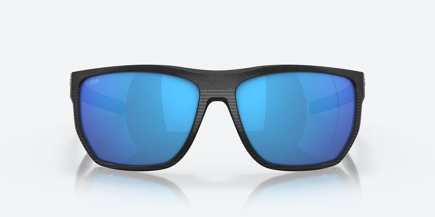 [Blue Mirror Polarized Glass Lenses, Net Black Frame]