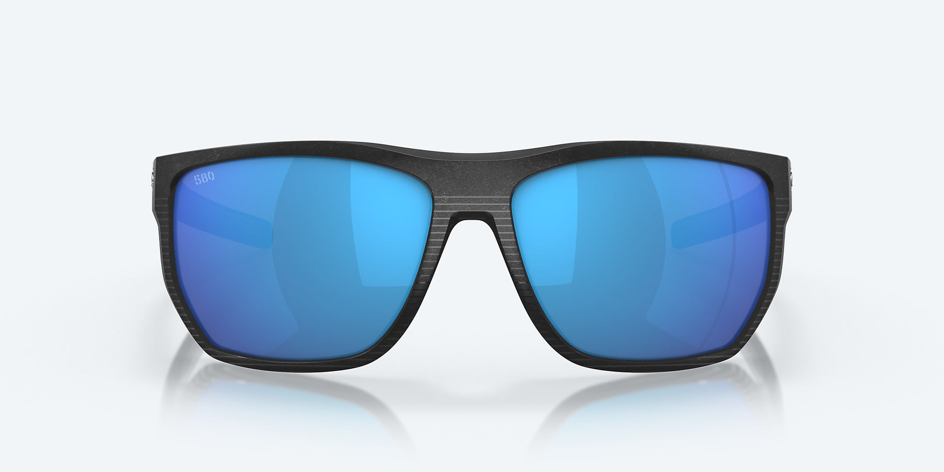 [Blue Mirror Polarized Glass Lenses, Net Black Frame]