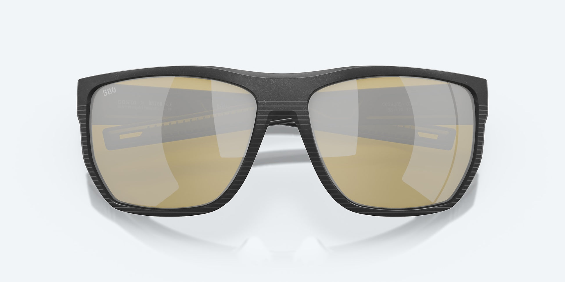 [Sunrise Silver Mirror Polarized Glass Lenses, Net Black Frame]