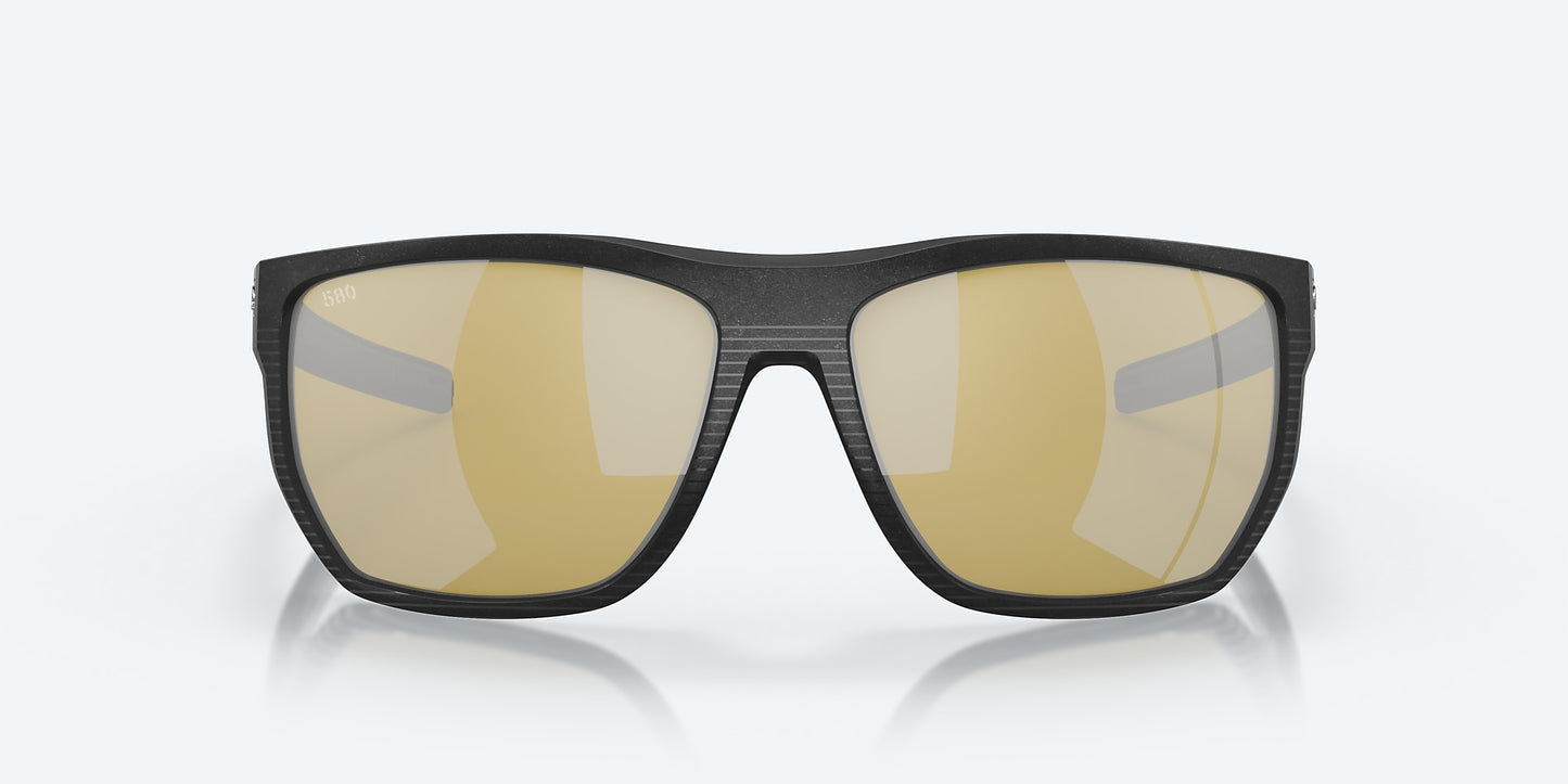 [Sunrise Silver Mirror Polarized Glass Lenses, Net Black Frame]