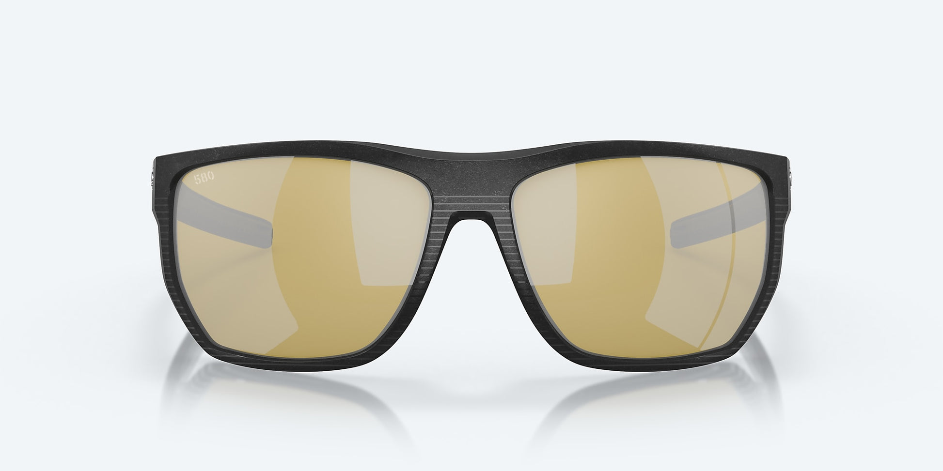 [Sunrise Silver Mirror Polarized Glass Lenses, Net Black Frame]