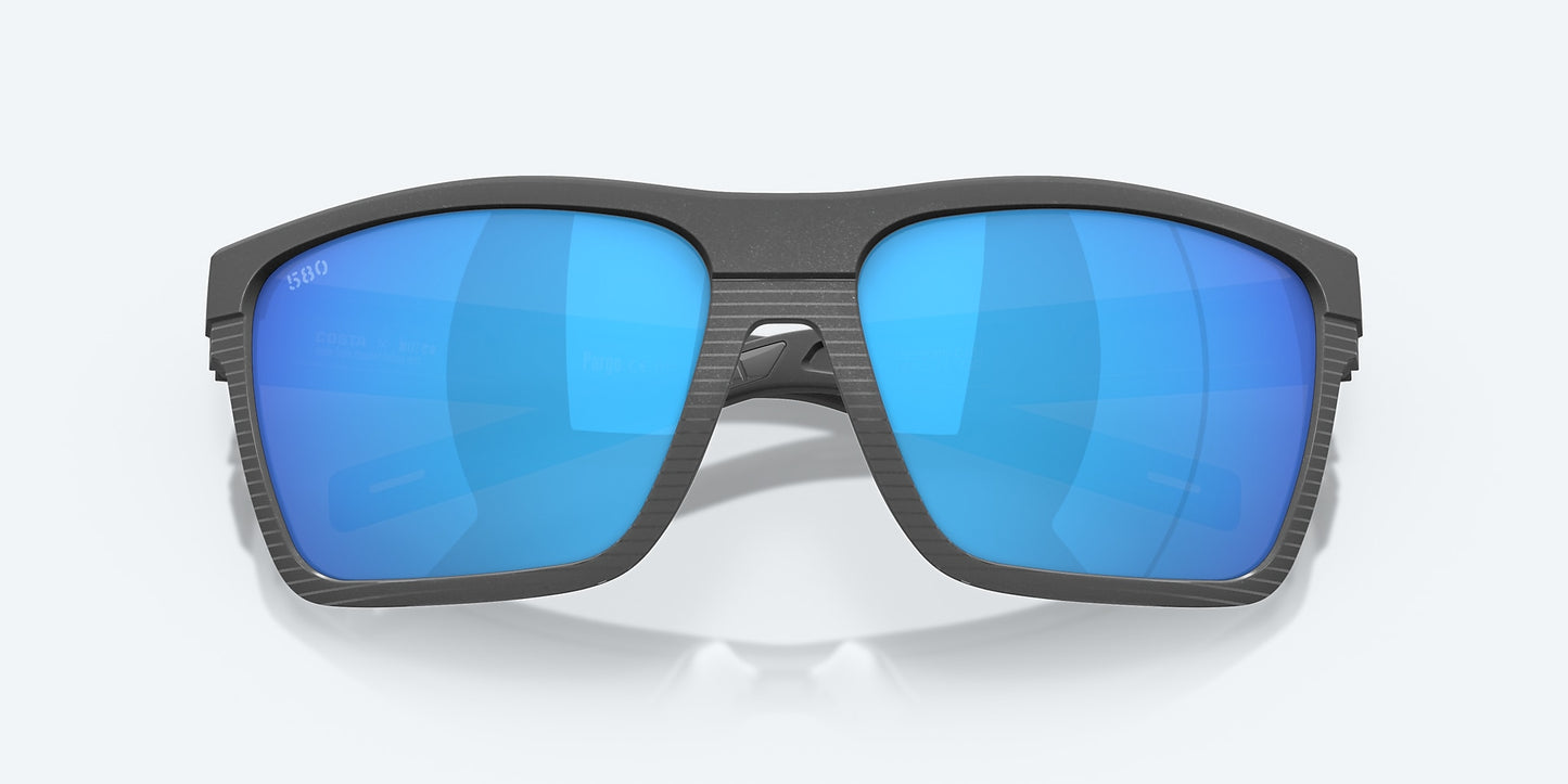 [Blue Mirror Polarized Glass Lenses, Dark Gray Frame]