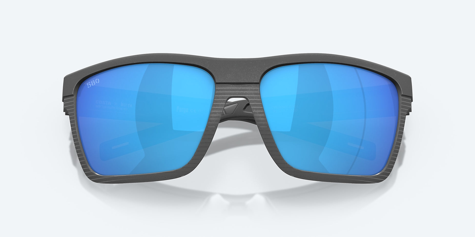 [Blue Mirror Polarized Glass Lenses, Dark Gray Frame]