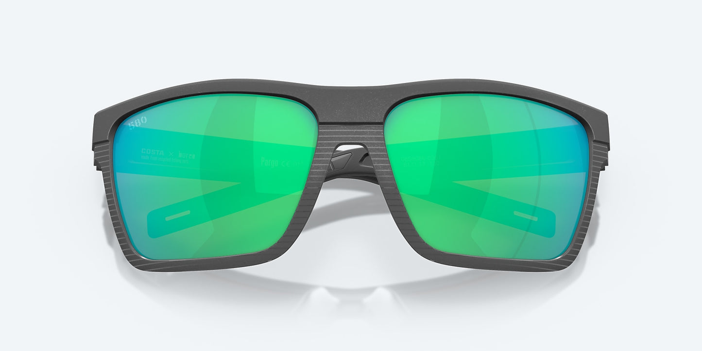 [Green Mirror Polarized Glass Lenses, Dark Gray Frame]