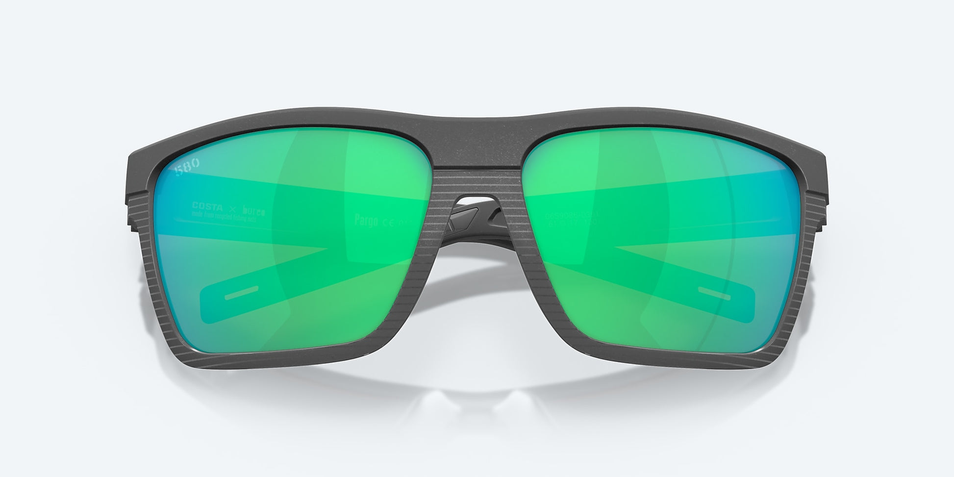 [Green Mirror Polarized Glass Lenses, Dark Gray Frame]