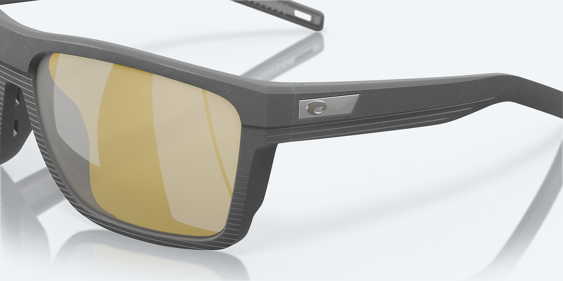 [Sunrise Silver Mirror Polarized Glass Lenses, Dark Gray Frame]