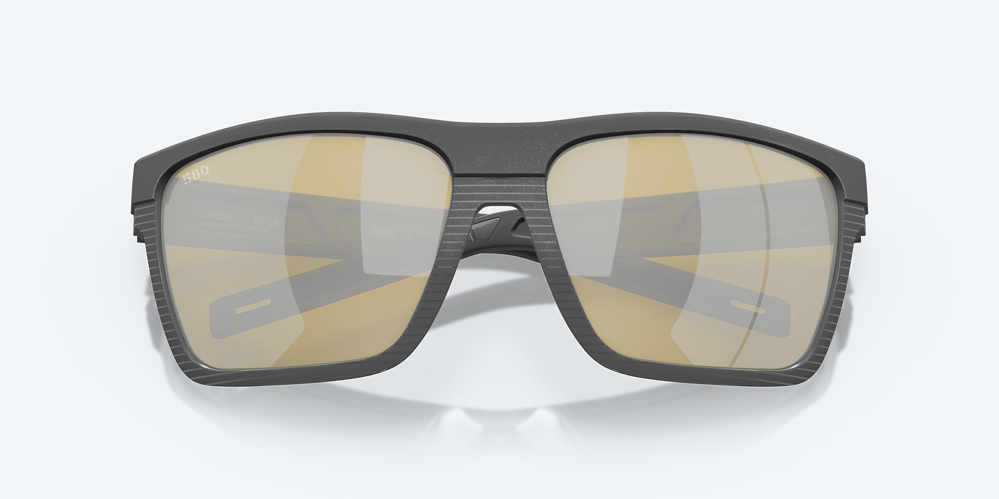 [Sunrise Silver Mirror Polarized Glass Lenses, Dark Gray Frame]